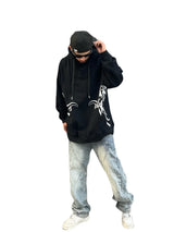sadcore barcode glitch featuring men hip hop facemask hoodies pullover hooded sweatshirts harajuku streetwear skateboard new casual y2k unisex loose tops hoodies