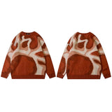 techwear flame knit sweater with structured oversized fit, ideal for cold streetwear layers, men’s streetwear clothing piece 