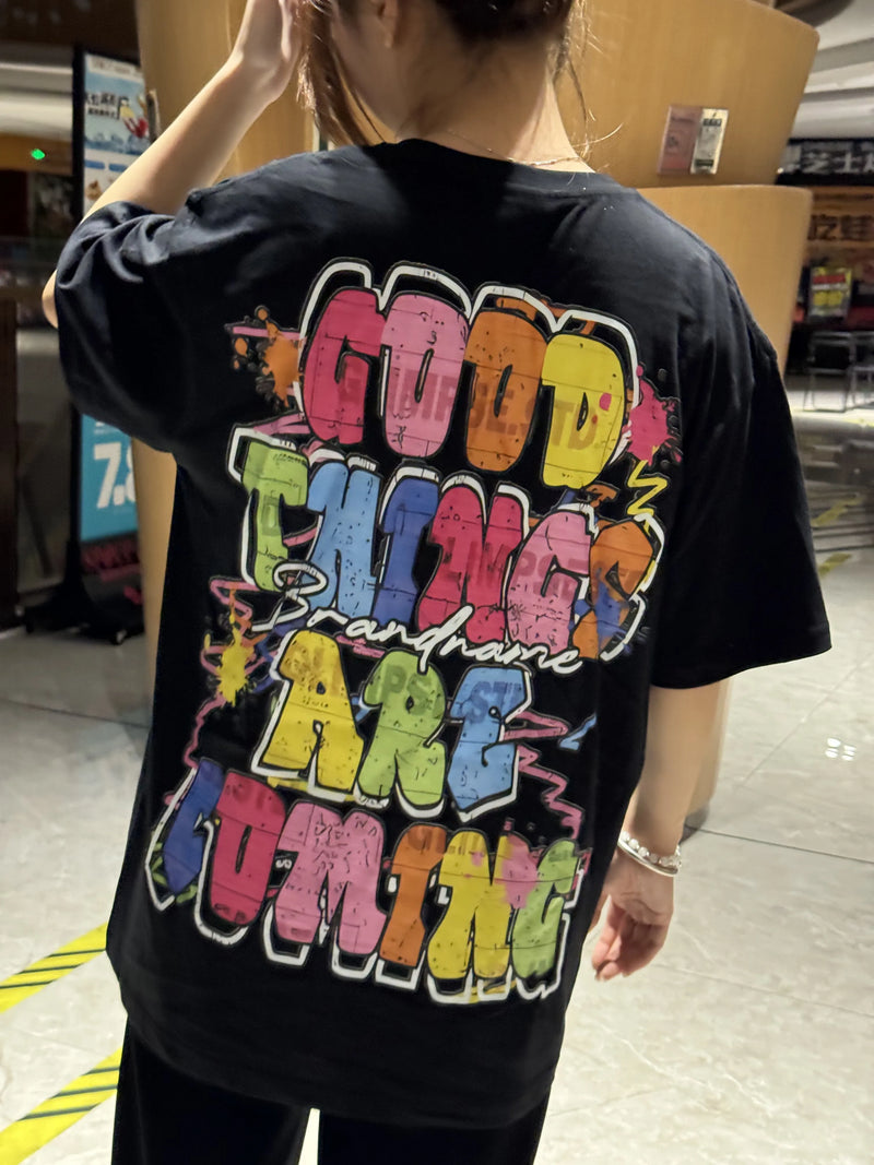 Y2K Angelcore T-Shirt – Winged Manga Girl Graphic Streetwear
