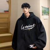 Autumn Letter Print Hoodie Fashion Men Harajuku Aesthetic Pullover Hoo