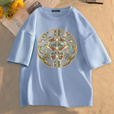 Sadcore Melting smiley – Cotton Black Short Sleeved Mens Summer New New Chinese Style