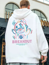 Breakout Cattle Harajuku Prints Mens Pullover Hoodies Casual Loose Sweatshirt