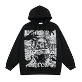 vaporwave graphic tee featuring 2023 retro streetwear harajuku hoodie sweatshirt skull graphic cotton hoodies mens hip hop punk thick hooded pullover unisex