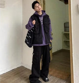 techwear zip bomber, urban fashion, for men, fall streetwear outfit, oversized style, layered fashion, modern aesthetic, graphic detail