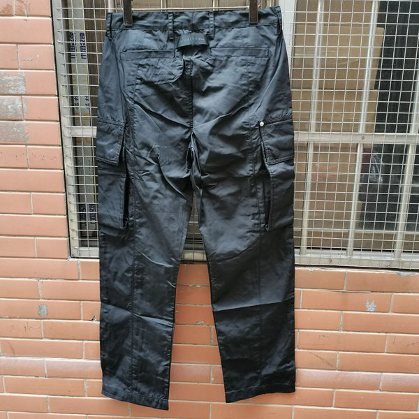 high new men 2023 classic alyx 1017 9sm zip up metal cargo comfortable cotton parkour sweat casual pants sweatpants tag 571 sporty tapered joggers