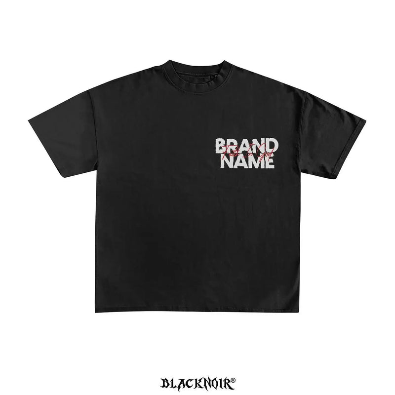 Skatecore Streetwear Tee – Tag Font Graphic with Flame Accent