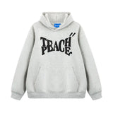 High End Fashion Brand American Letter Printed Sweatshirt Autumn Winter Men Women Couple Street Hooded Niche Retro Sweatshirt