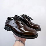 Commute Business Casual Derby Shoes Men Women Streetwear Fashion Hip Hop PU Leather Shoes Couple Shoe