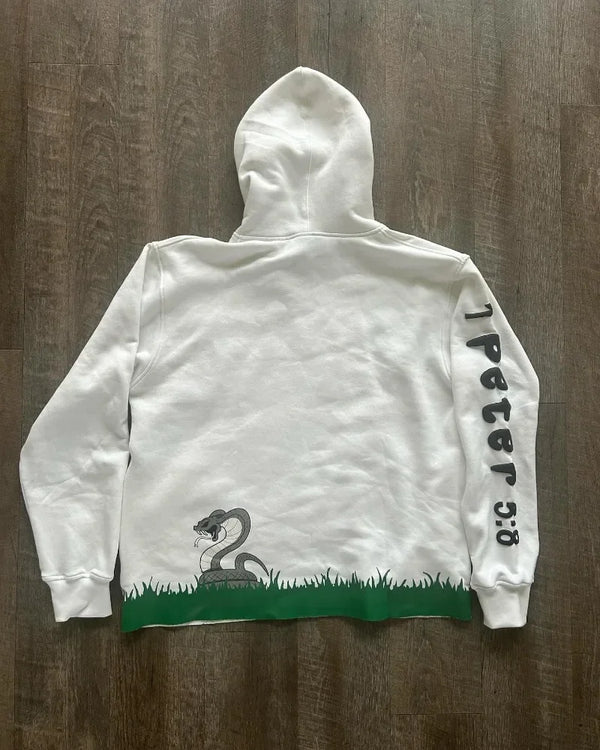 American Retro Fashion Letter Pattern Oversize Hoodie Mens Gothic Casu