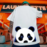 Skatercore Tribal flames – Funny Cartoon Panda Graphic Print Cotton T Shirt For Men Sum