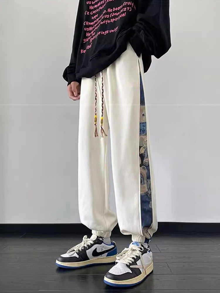 hip hop fashion anime printed sweatpants for men autumn casual corduroy baggy joggers pantalones hombre y2k streetwear trousers unique joggers style 199