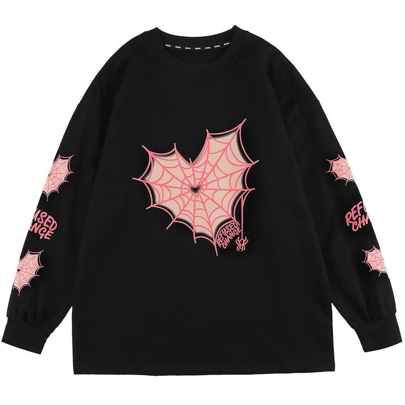 "White Web" Unisex Men Women Streetwear Graphic Sweatshirt Daulet Apparel