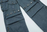 punk rivet denim jeans pants mens 2023 harajuku streetwear bottom zipper cotton casual oversize joggers straight pants trousers unique joggers style 4477