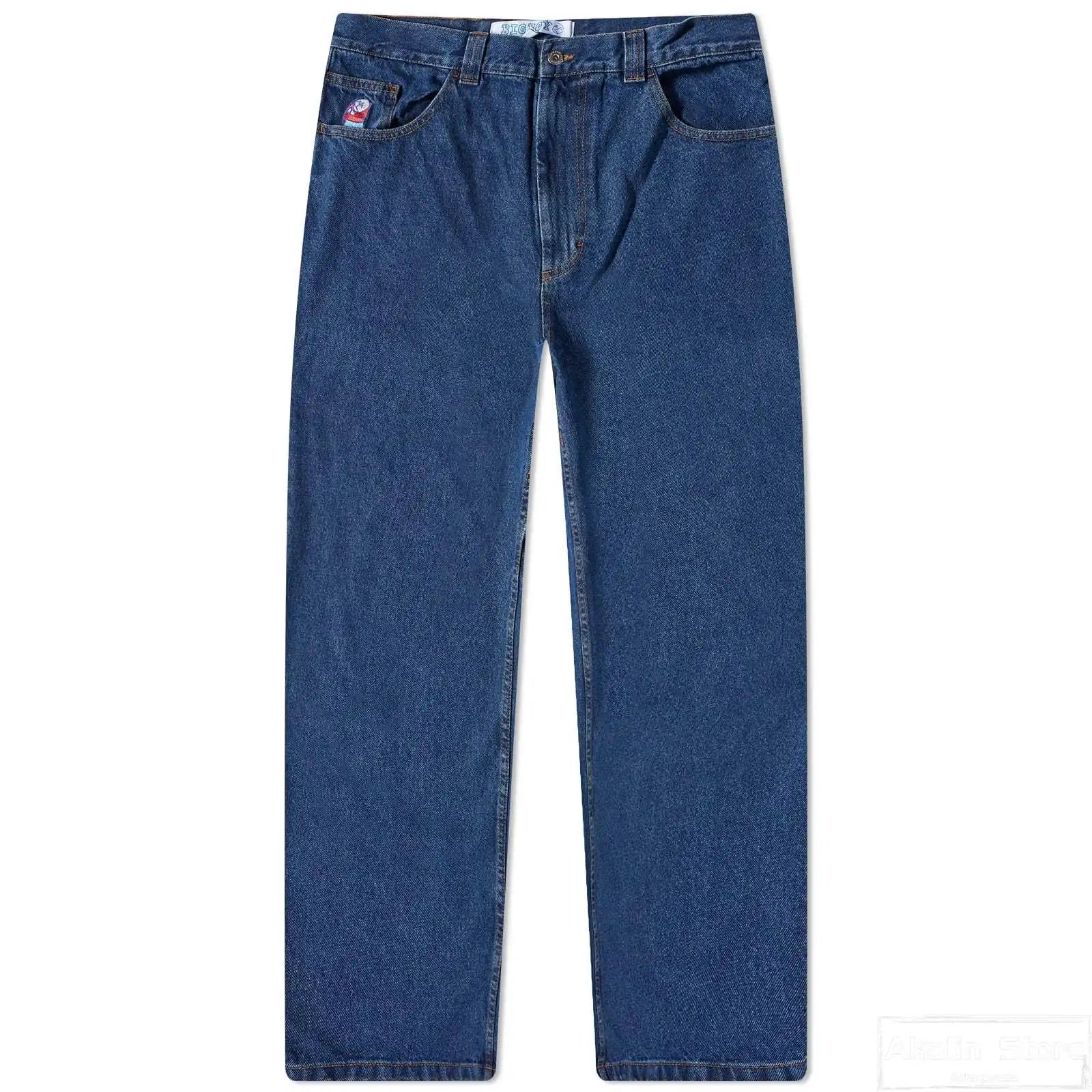 y2k gothic polar big boy baggy jeans cartoon embroidery streetwear mens womens fashion denim pants hot sell wide leg trouser vintage washed jeans