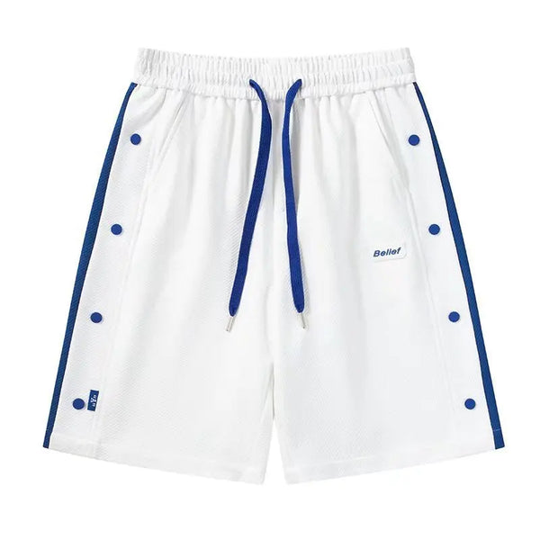 2023 summer new light luxury fashion casual beach pants men straight shorts loose pants boutique clothing simple style drawstring street shorts