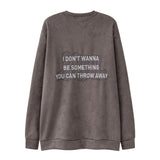 "Throw Away" Unisex Men Women Streetwear Graphic Sweatshirt Daulet Apparel