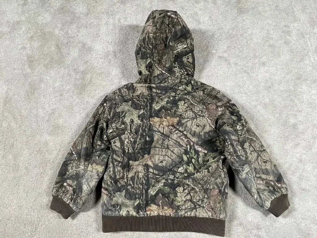 Hip Hop Tactical Camo Streetwear Retro Camo Zip Hoodie Y2K Coats Mens Women