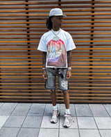 Anime Graphic tee – Y2K Streetwear Gothic Trend Letter Print Letter T Shirt Mens