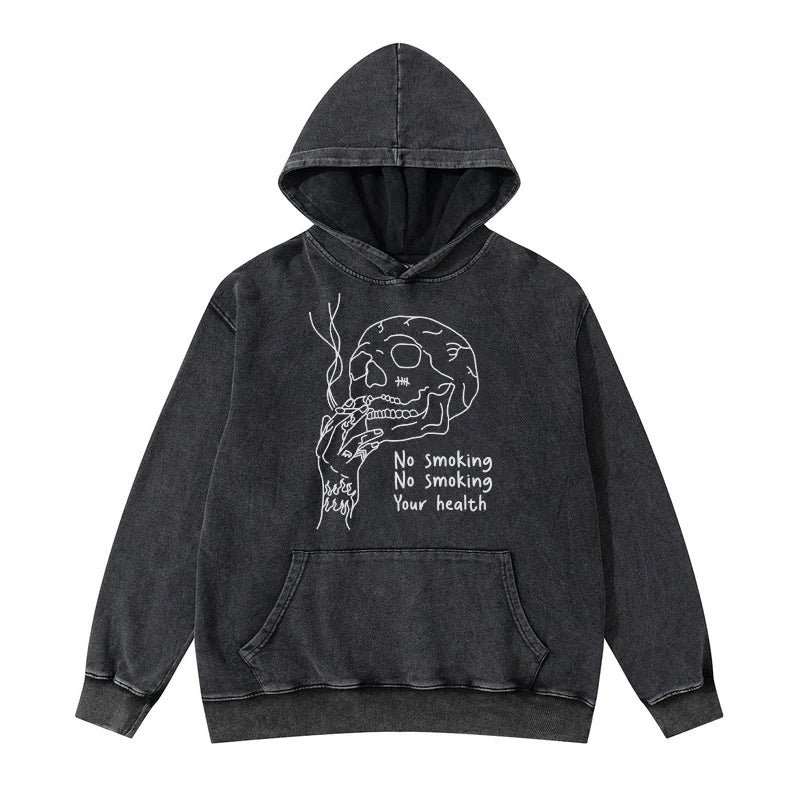 gothic chrome print featuring rainbowtouches washed hoodie for men vintage popular stranger hip hop winter printing high street clothes black mens clothing