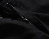 american streetwear zipper cargo straight trousers two different wearing washed detachable multi pocket mens balck tactical pant unique cargo style 1841