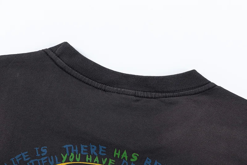 Harajuku Oversized Shirt – Saint Short Sleeve Top Tees Men Woman Best Quality Space Exp – Urban Streetwear for Men & Women