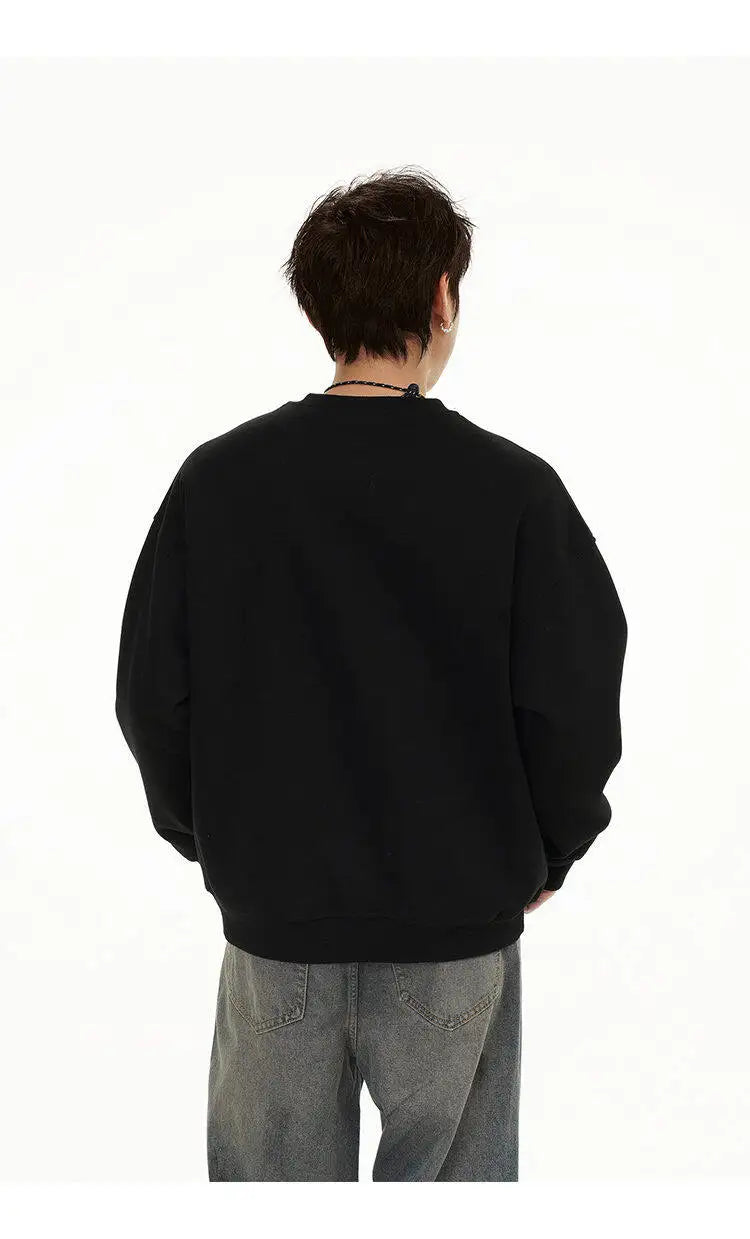 Zipper Pullover Sweatshirt Men Women Streetwear Fashion Loose Casual B