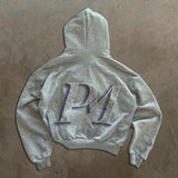 Printed Personalized Patterns Street Style Street Hooded Cardigan Long