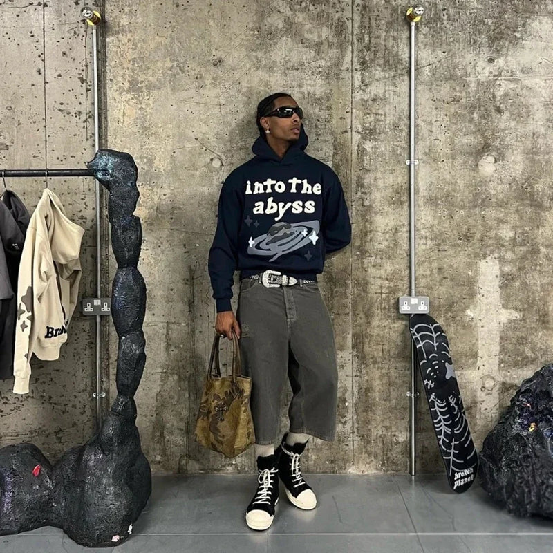 Retro Oversized Sportswear Fashionable Luxury Brand Revived King Print