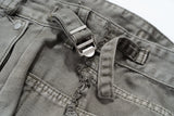 y2k streetwear tassel multi pocket jeans for men straight solid baggy cargo pants pantalones hombre casual denim trousers unique cargo style 771