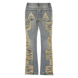 fashion ripped denim jeans mens destoryed holes zipper straight trousers jeans hip hop streetwear new casual joggers jeans pants unique joggers style 3085