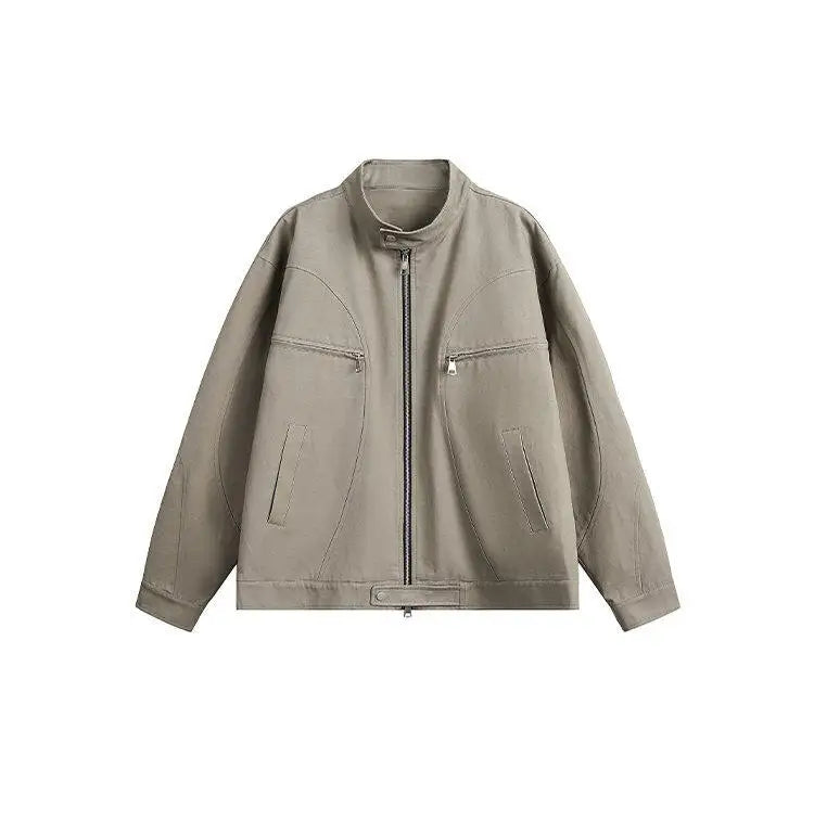 retro baseball outerwear, daily essential, men's streetwear fashion, trendy oversized fit, urban techwear design, modern hip 