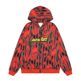 sadcore crying character featuring fashion zipper hooded cardigan sweater unisex butterfly with tassel streetwear warm knitted sweaters hoodies coats men jumpers