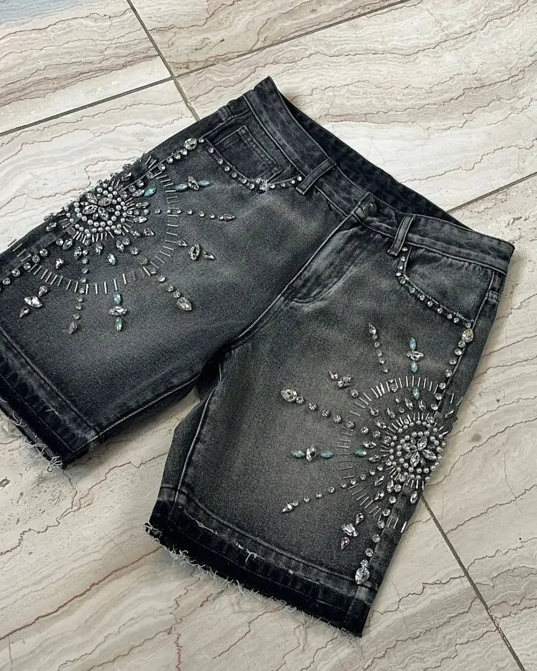 hrajuku gothic cross diamond embroidery sweatpants print shorts and pants men pattern casual hip hop wide leg y2k pants unique joggers style 1917