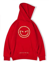 Autumn Smile Print Graphic Hoodies Harajuku Fashion Casual Cool