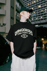 Harajuku Aesthetic piece – Japanese Loose Turtleneck Mens Printed Short Sleeved T Shirt
