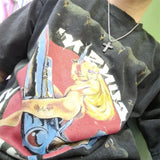 Sadcore Streetwear top – Summer Guns And Roses American Style Vintage High Quality Ca