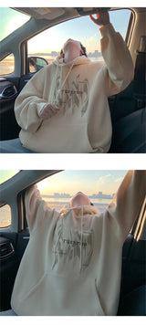 Unisex Gothic Print Pullover – New Gothic Letter Printed Hoodies For Men Autumn Hip Hop Oversized Hooded Sweatshirt Y2K Streetwear Graphic Hoodie Tracksuit | Gothic Drop #16