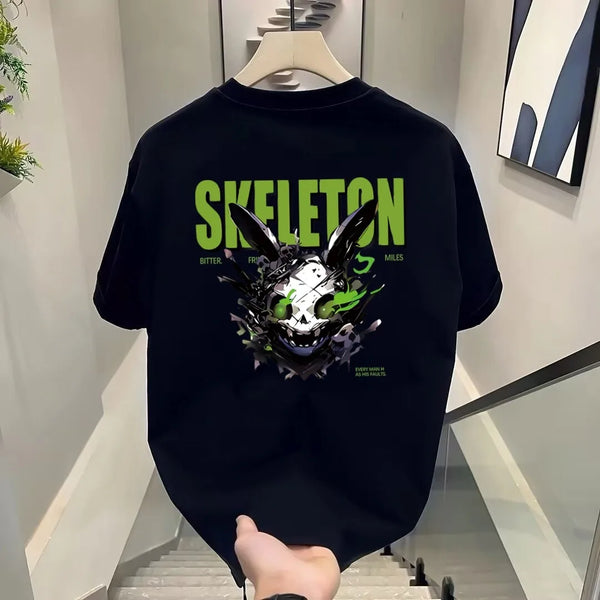 Skatercore Crying angel – Summer Mens Cotton T Shirts Cartoon Oversized Trendy Printed