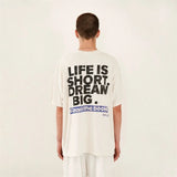 Anime Vintage t-shirt – False Letter Print Washed Distressed Faded Vintage Standard