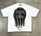 Street Hip-hop Rock Cartoon Anime Print Oversized Short-sleeved T-shirt Y2k Harajuku Gothic Punk Casual Loose Men Women Clothing