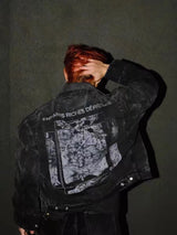 harajuku techwear t-shirt with glitch anime distortion effect