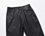 men japanese streetwear fashion vintage hip hop punk gothic cleanfit black coated flare pant man trousers unique default style 1379
