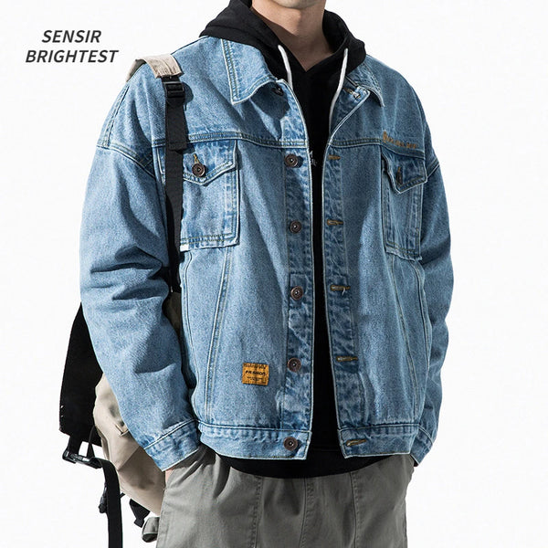 Retro Baseball Jacket for Men Cold Weather Jacket