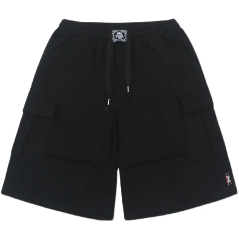 men casual sweatpant elastic waist streetwear track drawstring capris pants new fashion loose trousers hip hop baggy joggers unique joggers style 3459