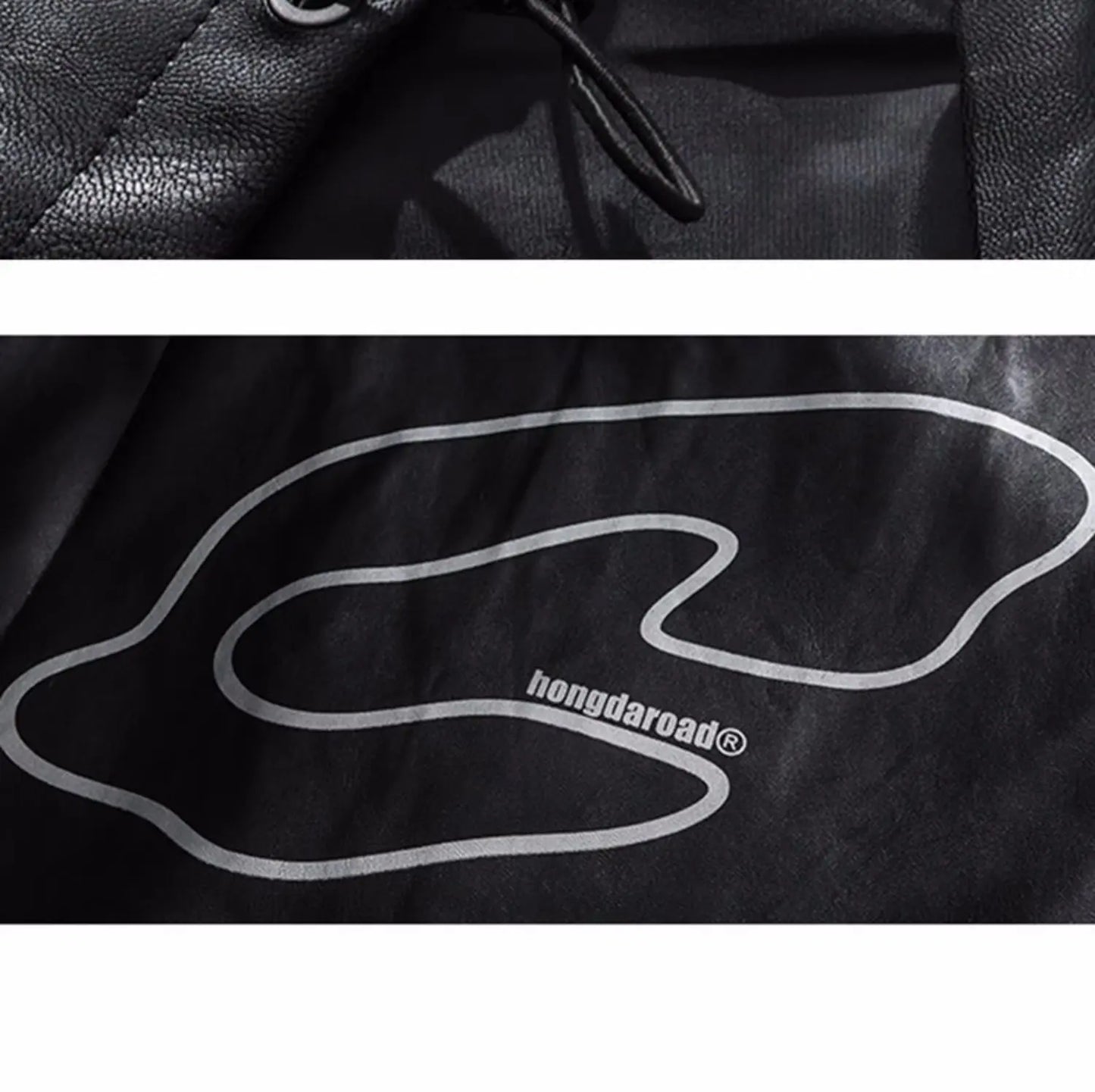 Mens Leather Bomber Jacket Women Hip Hop Letter Motorcycle Loose Casual PU Coat Unisex High Street Racing Varsity Black Outwear