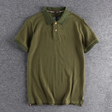Gothic Vintage print – Summer Mens Polo Shirt Cotton Lapel T Shirt Retro Loose Soli