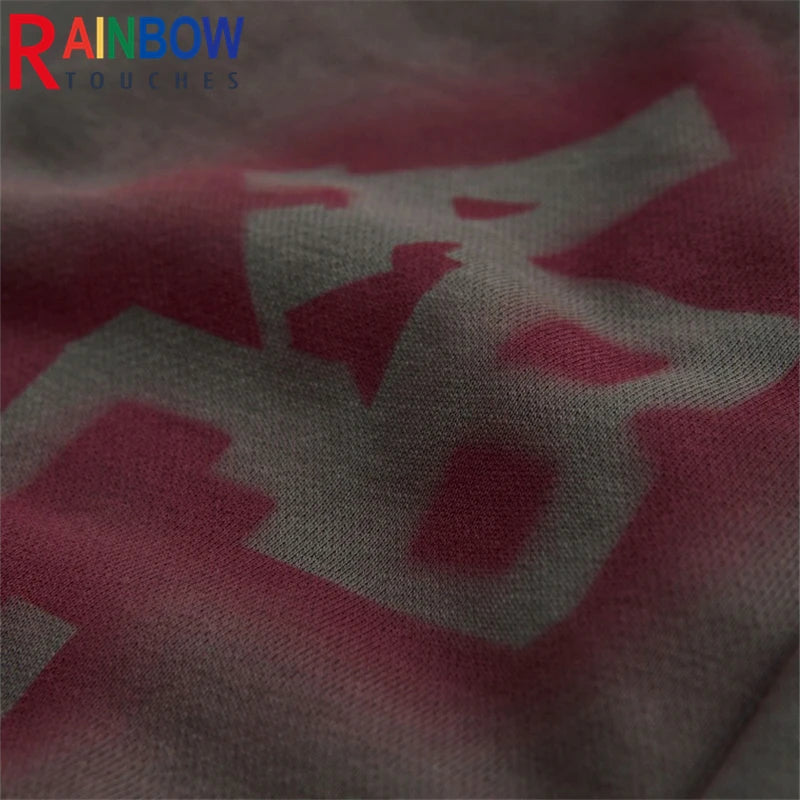 Rainbowtouches 2022 Men Shorts Fashionable High Street Casual Shorts Simple Retro Loose Outdoor Sports Shorts Men Gradual Shorts