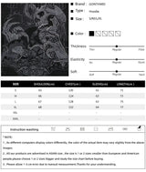 Men Hip Hop Hoodie Streetwear Vintage Skeleton Skull Devil Print Distr