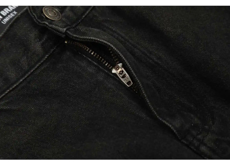 hip hop american trend retro straight leg washed denim jeans spring and autumn high street couple loose wide leg casual pants unique jeans style 623