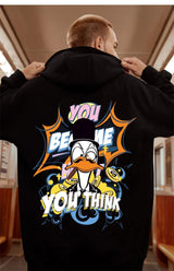 Autumn Funny Cartoon Duck Graphic Y2K Hoodies Oversized Hip Hop Fashion